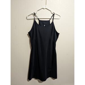 KUHL Skulpt Tank Dress Womens M Built in Bra Heather Black Skater Hiking Flare